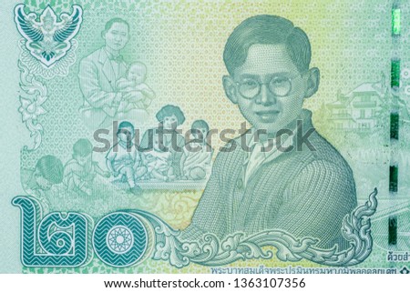 Close up Thai banknotes, Macro 1:1 photography..