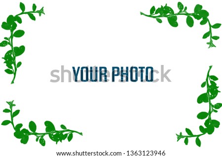 ivy leaves frame add your picture, frame image of the ivy, decorated hanging ivy