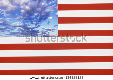Stylized American flag