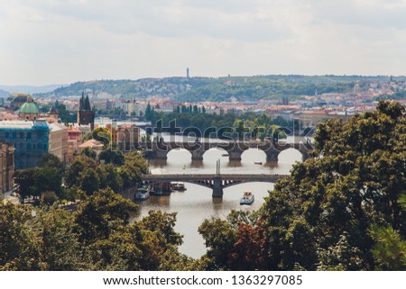 A picture of Prague's old town near Charles bridge.