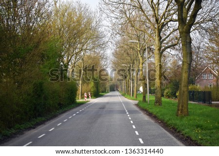 A road in Amstelveen, a beautiful small town in the Netherlands.
