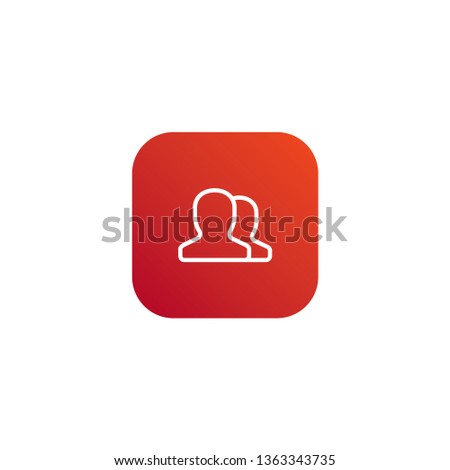 Group icon with Orange and Red background 