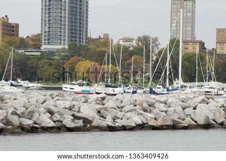 McKinley Marina Dock area. Picture taken from the pier, facing the center dock.