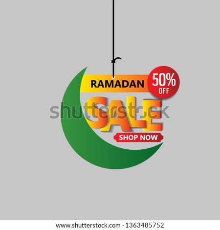 Ramadan kareem sale banner vector Design 50% off. Post social media ramadan templates. Ramadan banner on social media post templates. Editable social media stories. Social media post design template.