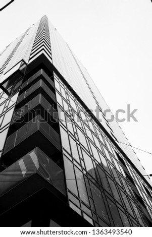 black and white picture of building