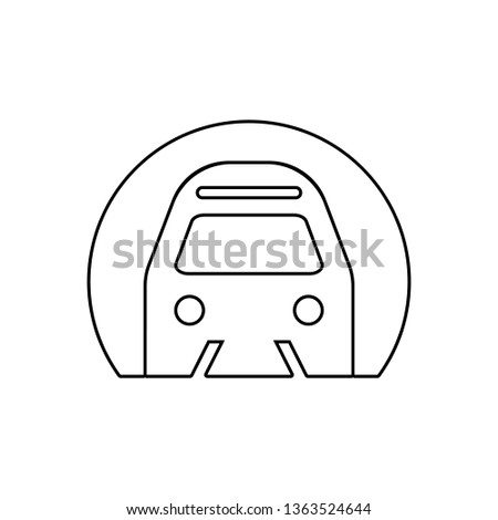 Metro icon. Element of transport for mobile concept and web apps icon. Outline, thin line icon for website design and development, app development