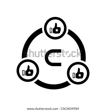 social engagement Icon. user attraction icon. Simple element illustration. user attraction concept symbol design.  Social sharing network icon
