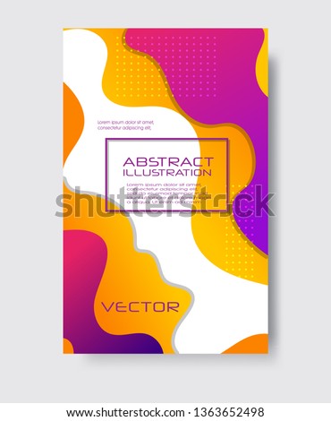 Dynamic style orange purple wave banner design. Color elements with fluid gradient. Creative vector illustration for web, poster, landing, page, cover, card, promotion.