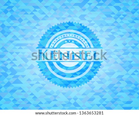 Kennel light blue mosaic emblem