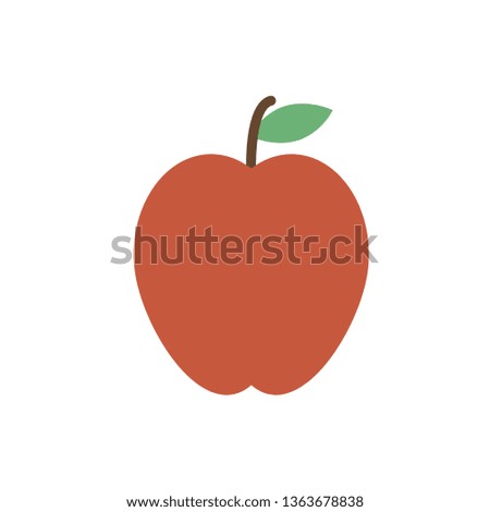 Apple icon on flat style. Fruit illustration symbol. Can be use for, landing page, website or mobile app. EPS 10. - Vector