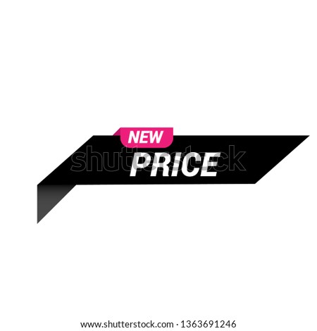 new price sign banner - speech bubble,label,sticker