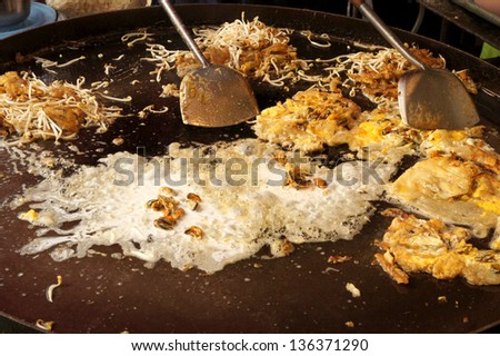 Fried clams, Thai food.