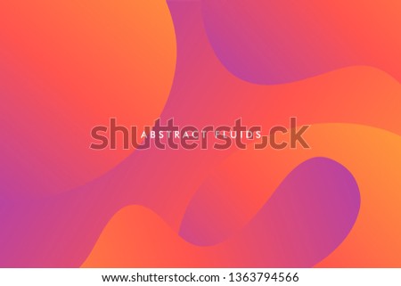 Abstract fluids background composition with vibrant color and dynamic shape. Trendy Background template.
