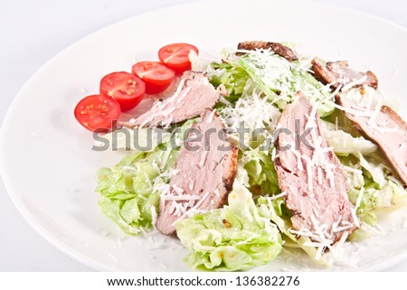 Salad with duck breast