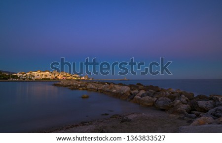 Mesmerising sunset in Puerto Banus, Marbella Spain Royalty-Free Stock Photo #1363833527