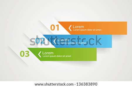 Modern colorful style options origami banner. Vector illustration.