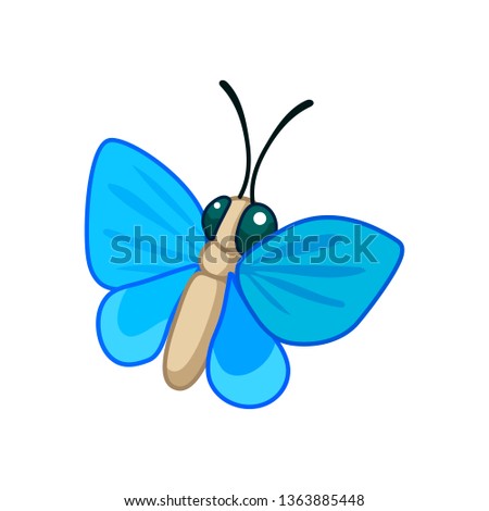 vector cute cartoon insect clip art butterfly
