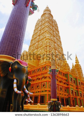 Beautiful large temple in krabi, thailand vary big