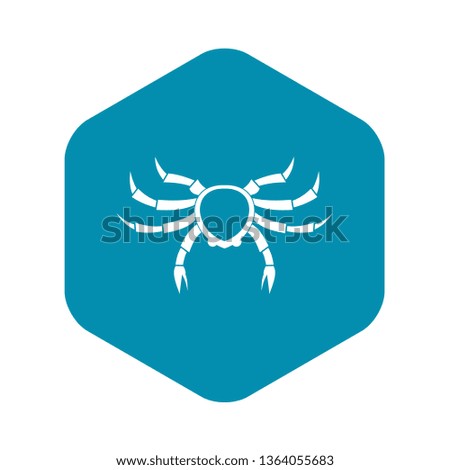 Crab sea animal icon. Simple illustration of crab sea animal vector icon for web