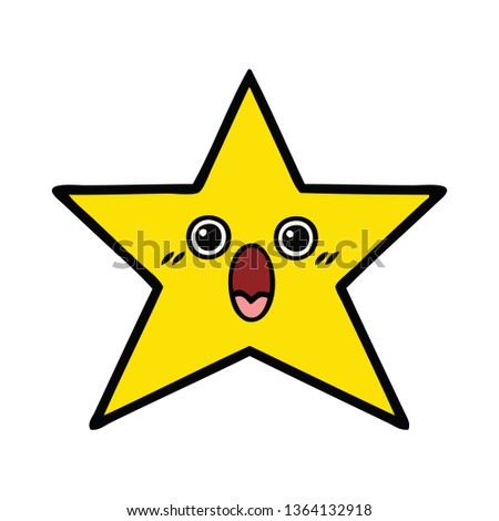 cute cartoon of a gold star