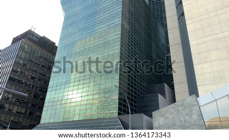 New York City Manhattan Buildings Near Hudson River East