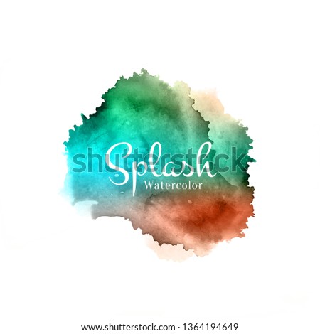 Abstract watercolor splash colorful design