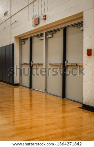 Interior of High School Gym Royalty-Free Stock Photo #1364271842