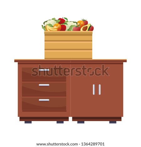 fruit and vegetables crates