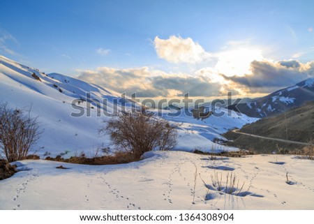 Mountains view in Erzurum province near Narman, Erzurum, Turkey