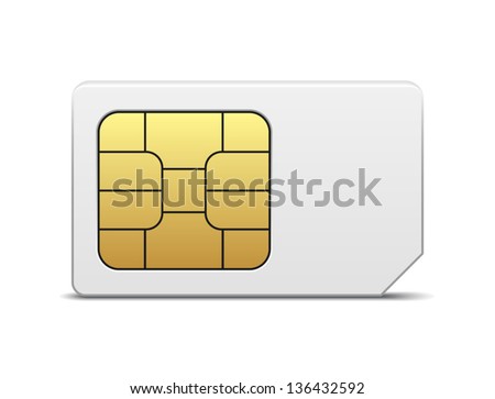 Sim card Royalty-Free Stock Photo #136432592