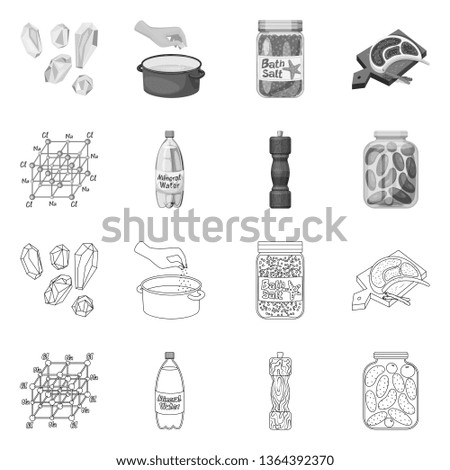 Isolated object of cooking and sea icon. Collection of cooking and baking   stock symbol for web.