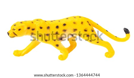 toy jaguar isolated on a white background