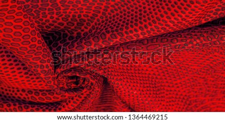 red silk fabric, animal skin. All projects are new and designed in our studio by designers who have deep knowledge in the field of fabric photography and the use of their final product.