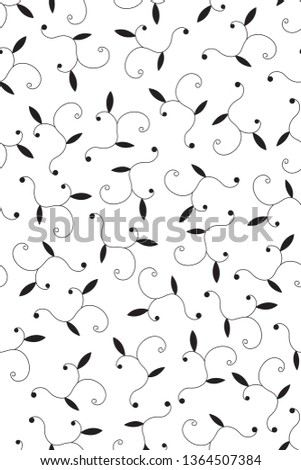 black white pattern
simple twig vine seamless pattern