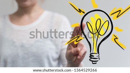 idea lamp in hand