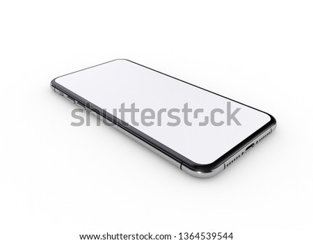  New realistic mobile phone smartphone 
 Royalty-Free Stock Photo #1364539544