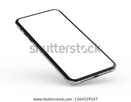  New realistic mobile phone smartphone 
 Royalty-Free Stock Photo #1364539547