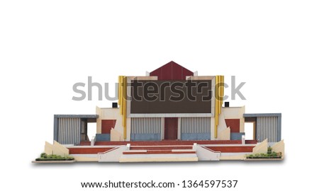 Interior stage Thai style event, Isolated on white background, This has clipping path.