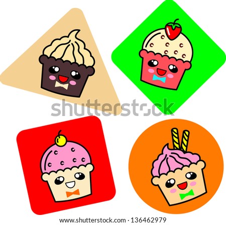 cupcake in doodle style