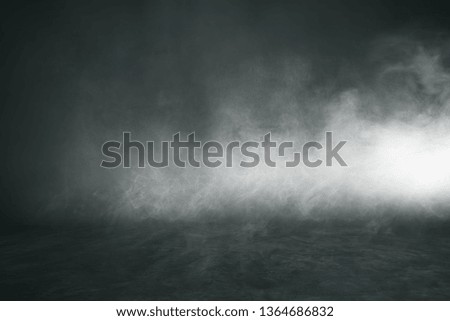 empty dark room abstract fog smoke glow rays wall and floor interior displays product