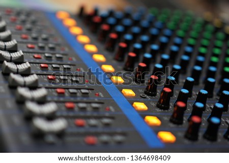Analog mixing console sound board