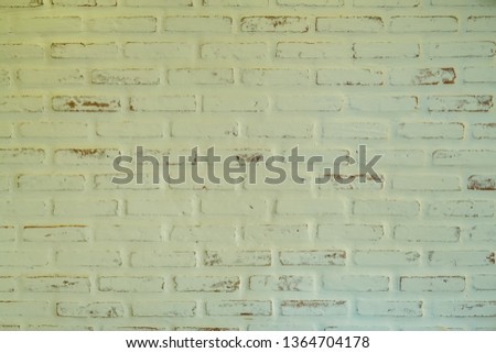 White walls made of brick, white block background.