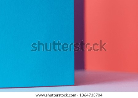colored paper as fashion texture background in pastel color tone with shadow