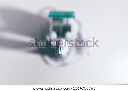 Electrical toothbrushes on a white background.