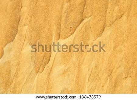 Close up picture of desert yellow sand.