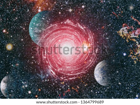 planets, stars and galaxies in outer space showing the beauty of space exploration. Elements furnished by NASA 