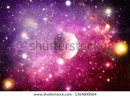 Universe filled with stars, nebula and galaxy - Elements of this Image Furnished by NASA