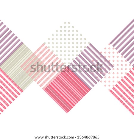 Trendy seamless pattern designs. A mosaic of stripes with the old texture. Vector geometric background. Can be used for wallpaper, textile, invitation card, wrapping, web page background.