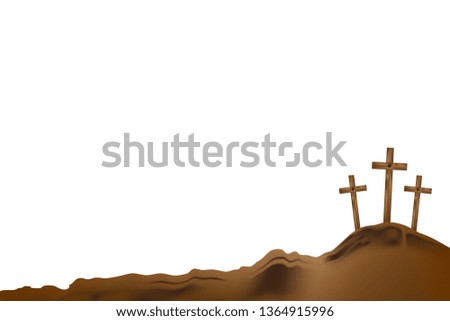 The Cross of Jesus Christ for Easter background, Vector.