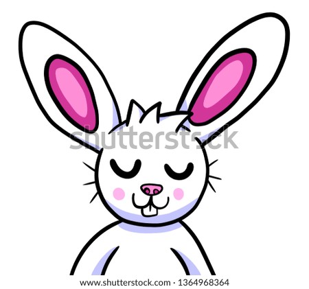 Digital illustration of an adorable Easter Bunny